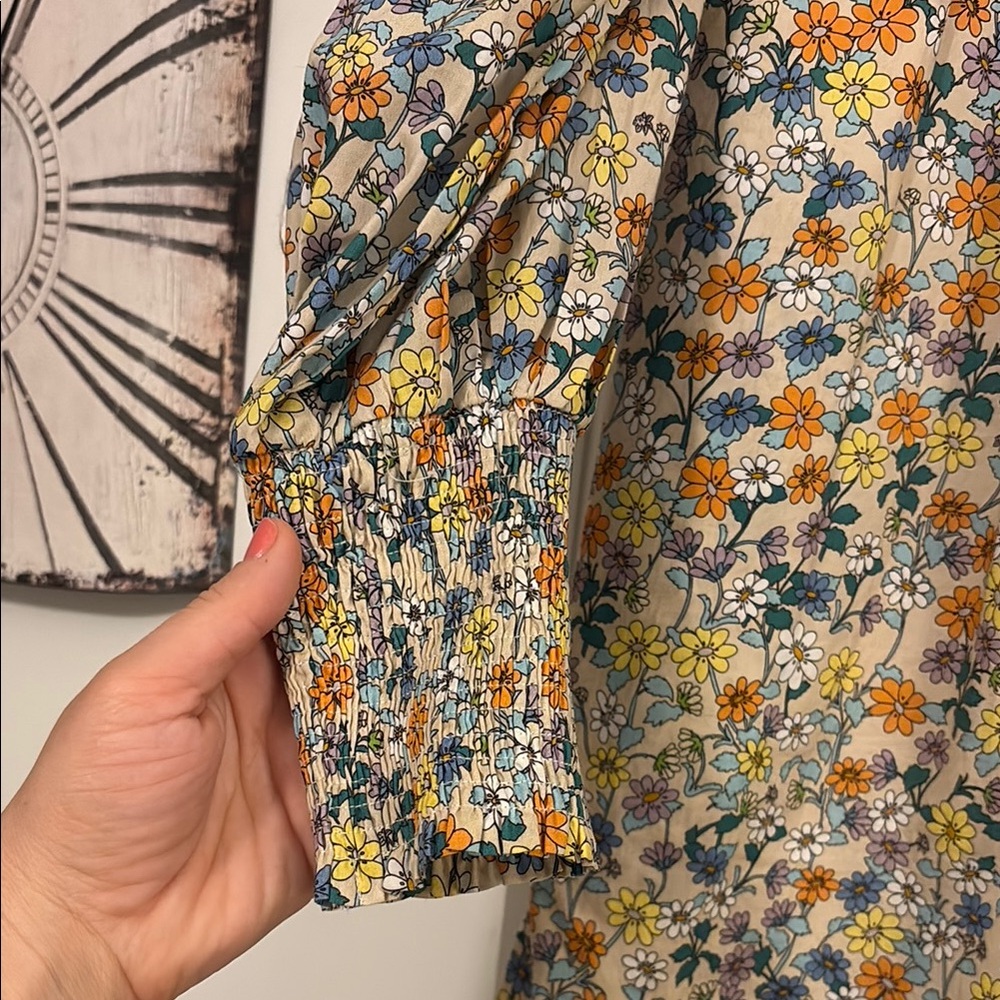 Moodie floral smocked Sundress with Bishop Sleeves - Picture 5 of 5